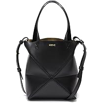 NEW LOEWE パズルフォルド トート ミニ ブラック▲ A657V25X01 パズルフォルドトート ミニ（シャイニーカーフ） ブラック - LOEWE